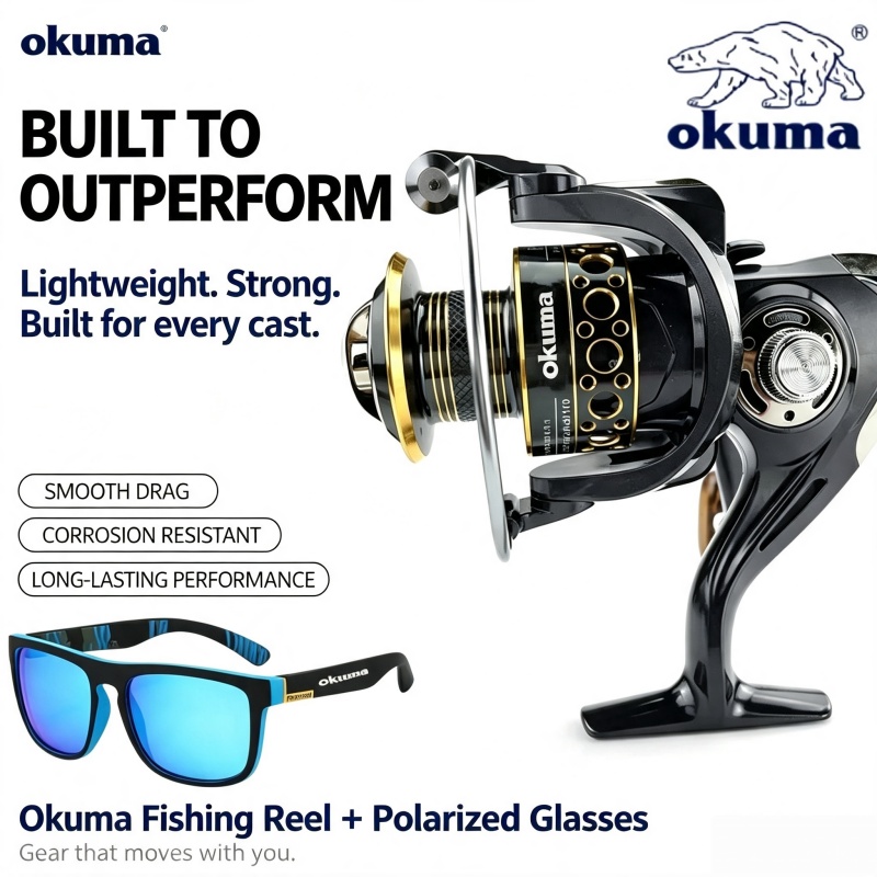 بكرة صيد OKUMA-Spinning، بكرة  - مراجعة Surf Reel وسعره